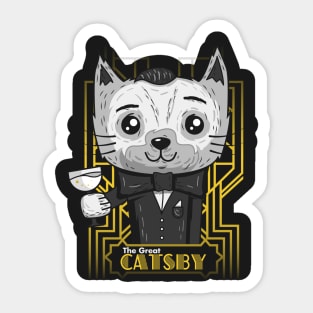 The Great Catsby Cat Shirt Sticker